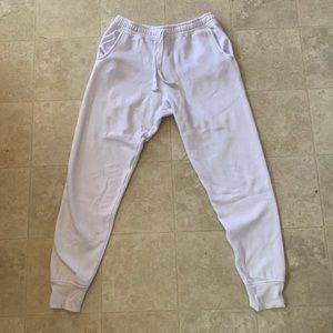 Large Bright white sweatpant joggers